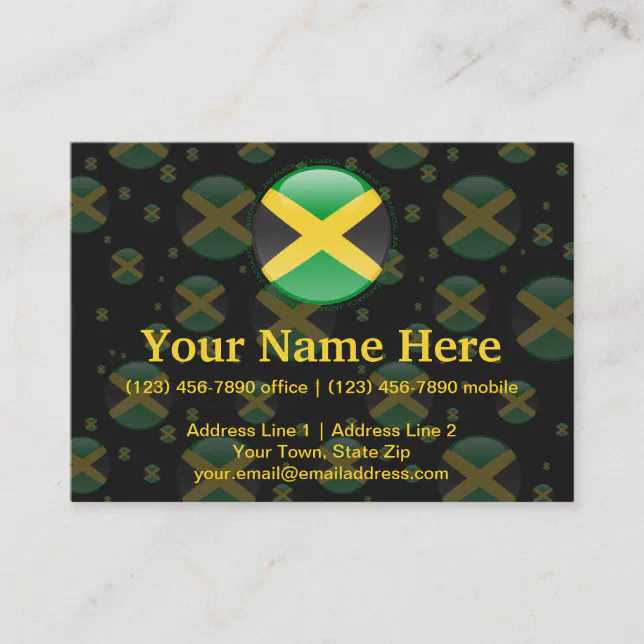 Jamaica Bubble Flag Business Card Zazzle