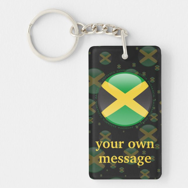 Jamaica Bubble Flag Keychain (Front)