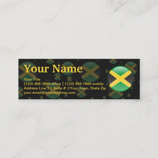 Customizable Jamaica Bubble Flag Business Card