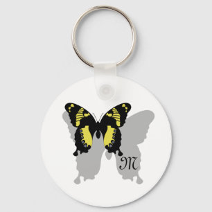 Jamaica Butterfly Shadow Monogram Keychain