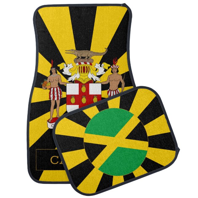 Jamaica Car Floor Mat & Jamaican Flag / Patriots (Set)