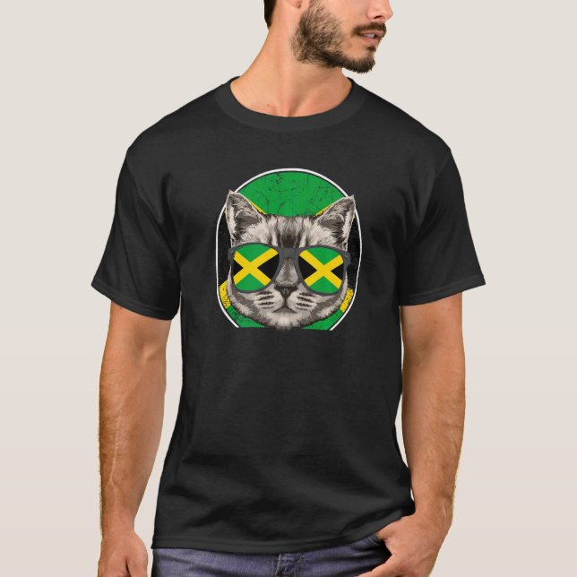 Jamaica Cat Jamaican Jamaica   T-Shirt (Front)