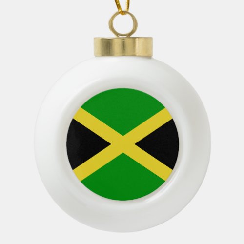 Jamaica Ceramic Ball Christmas Ornament