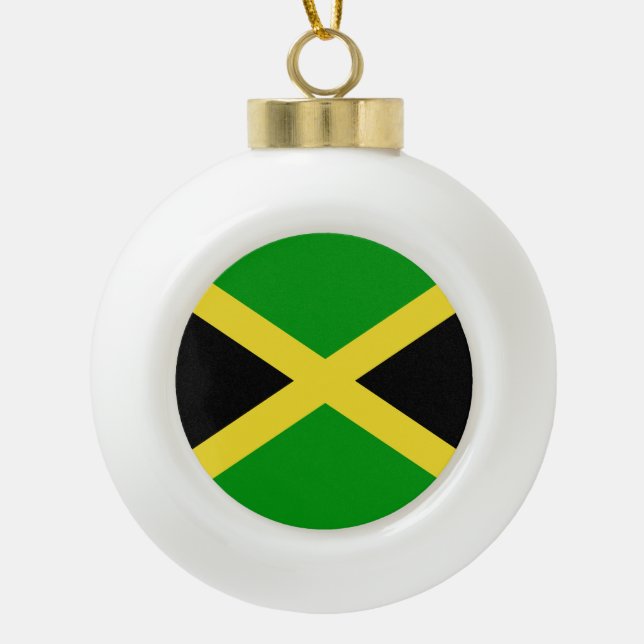 Jamaica Ceramic Ball Christmas Ornament (Front)