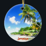 Jamaica Ceramic Ornament<br><div class="desc">Tropical island in Jamaica</div>