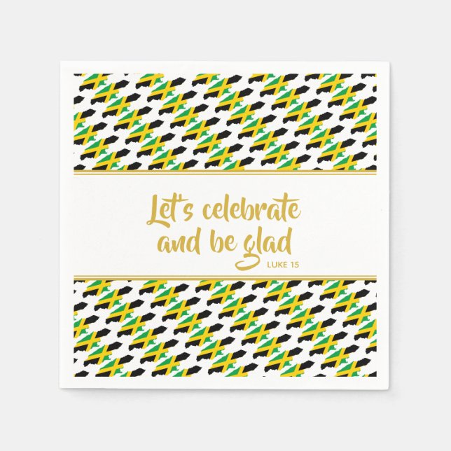 JAMAICA Christian Custom Celebration Party Paper Napkins (Front)