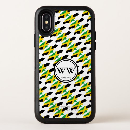 JAMAICA Christian Scripture Monogram Abundant Life OtterBox Symmetry iPhone XS Case