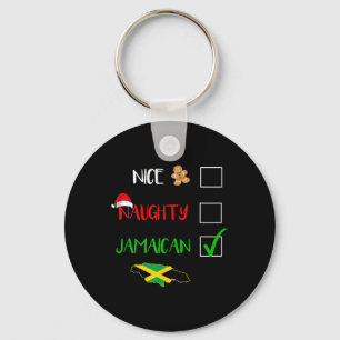Jamaica Christmas Naughty Nice Check List Jamaican Keychain
