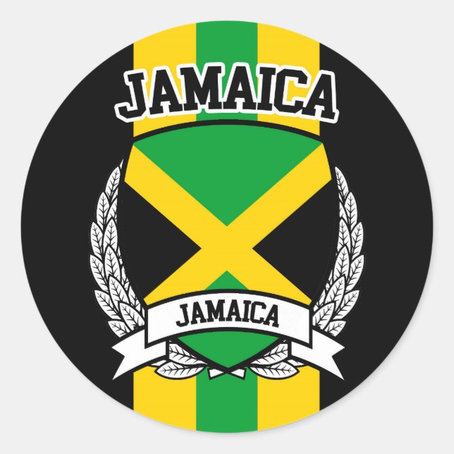 Jamaica Classic Round Sticker (Front)