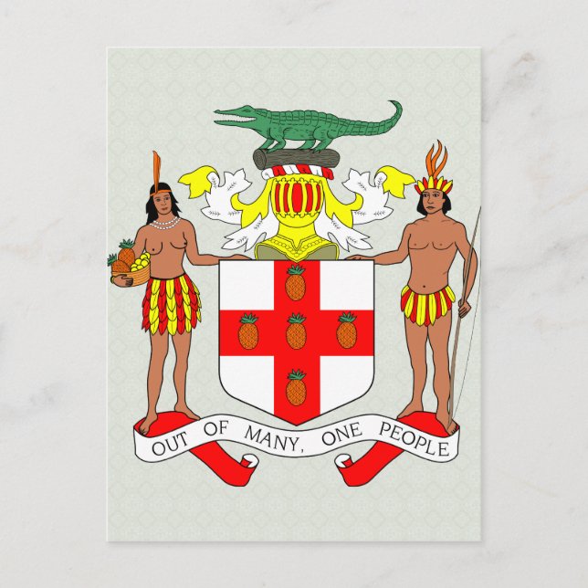 Jamaica Coat of Arms detail Postcard (Front)