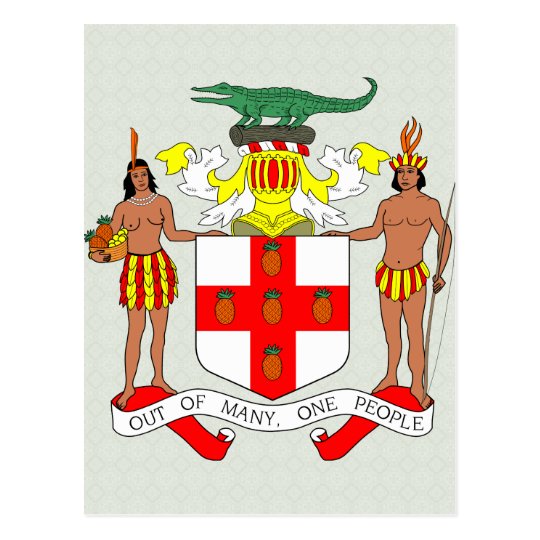 Jamaica Coat of Arms detail Postcard