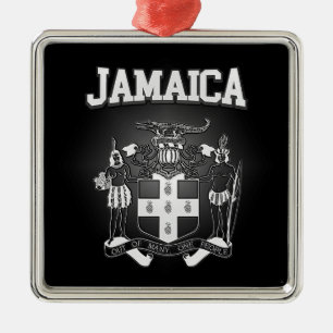 Jamaica Coat of Arms Metal Ornament
