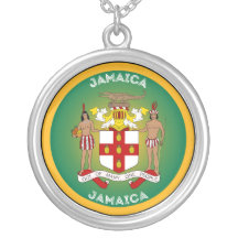 Jamaica Coat of Arms Patriotic Round Shape 