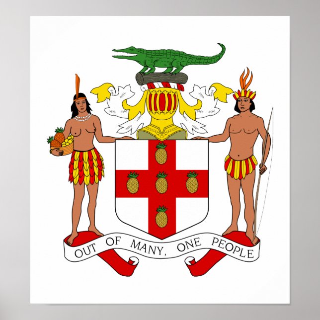 Jamaica Coat Of Arms Poster (Front)