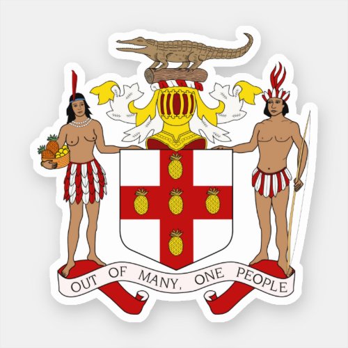 Jamaica Coat of Arms Sticker