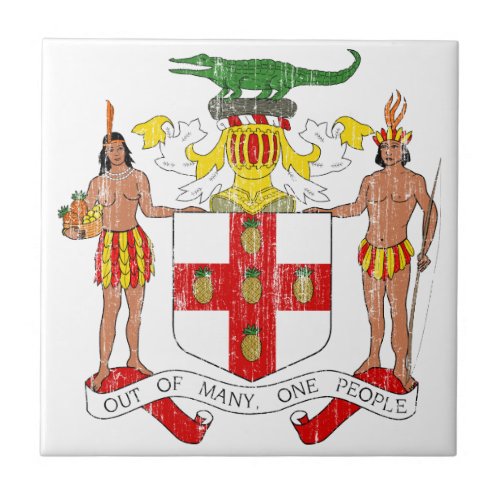 Jamaica Coat Of Arms Tile