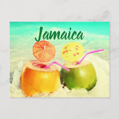 Jamaica coconuts postcard