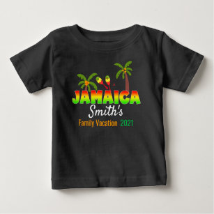 Jamaica Colorful Custom Matching Group Vacation  Baby T-Shirt