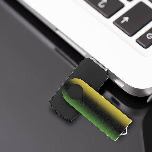 Jamaica Colors Gradient Black Yellow and Green Flash Drive
