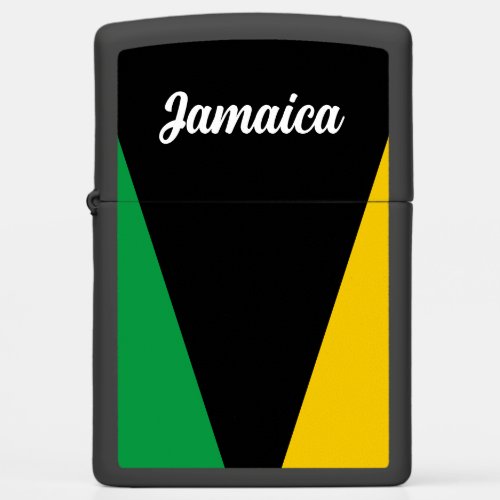 Jamaica Colors Green Black  Gold Jamaican Zippo Lighter
