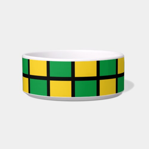 Jamaica Colors Green Gold Black Jamaican Pattern Bowl