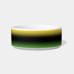 Jamaica Colors Ombre Gradient Green Black & Gold Bowl<br><div class="desc">Jamaica colors ombre gradient green black and gold pet bowl.  Great for Jamaican pet owners.</div>
