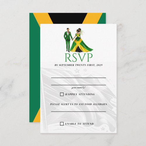 Jamaica Couple RSVP Card