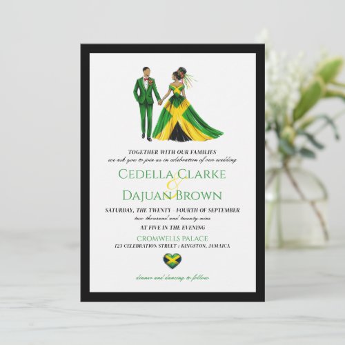 Jamaica Couple Wedding Invitation