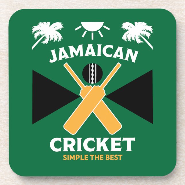 Jamaica Cricket Beverage Coaster (Front)
