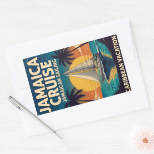Jamaica Cruise Caribbean Dream Rectangular Sticker