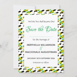 JAMAICA Custom Celebration Scripture Wedding Save The Date