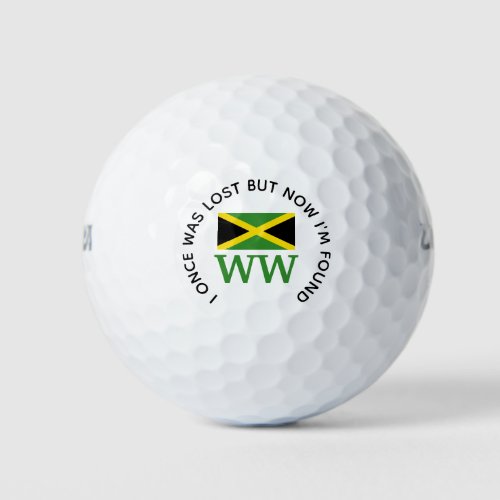 JAMAICA Customized MONOGRAM Christian Lost Found Golf Balls