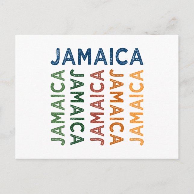 Jamaica Cute Colorful Postcard (Front)