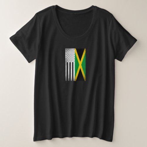 Jamaica Design for proud Jamaican Americans Plus Size T_Shirt
