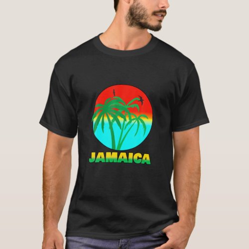 Jamaica Design Jamaican Visitor Tourist Retro Su T_Shirt