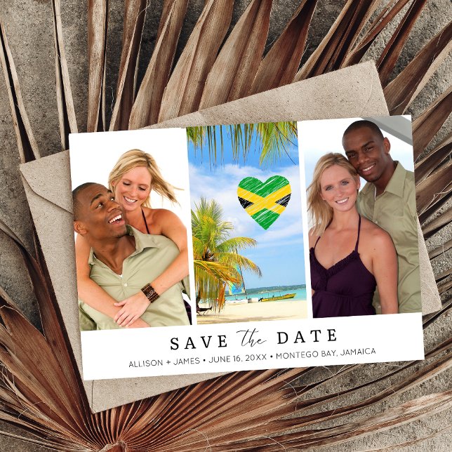 Jamaica Destination Beach Wedding Photo Save The Date (Creator Uploaded)