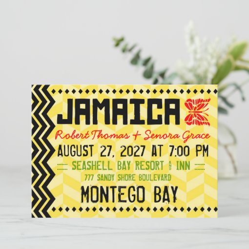 JAMAICA Destination Invitation Zazzle