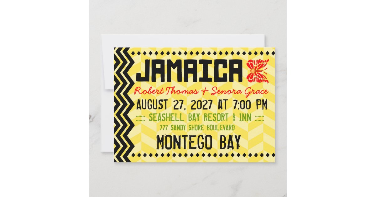 JAMAICA Destination Invitation Zazzle