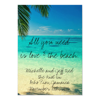 Jamaica Destination Wedding Announcement Invite