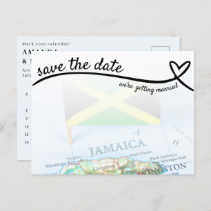Jamaica Destination Wedding Save the Date Postcard