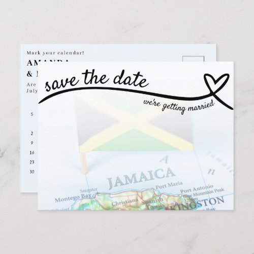 Jamaica Destination Wedding Save the Date Postcard