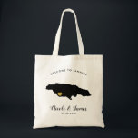 Jamaica Destination Wedding Welcome Bag Tote<br><div class="desc">Wedding weekend welcome gift bag for out of town guests to your wedding,  featuring image of Jamaica,  with gold heart.  Fill tote with your favorite goodies.</div>