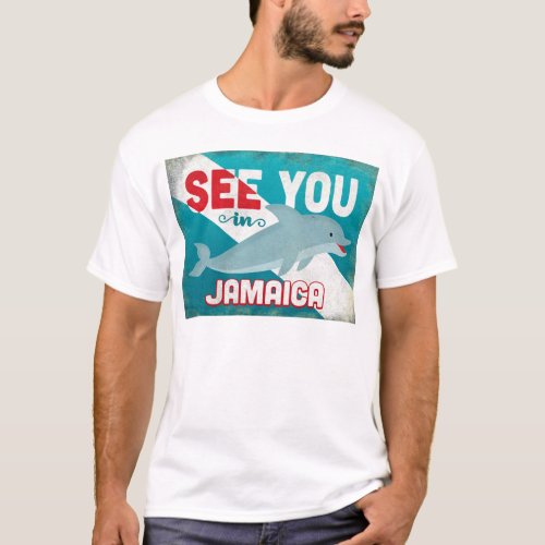 Jamaica Dolphin _ Retro Vintage Travel T_Shirt