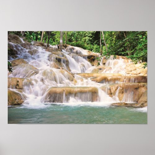 Jamaica Dunns River Falls closeup Poster