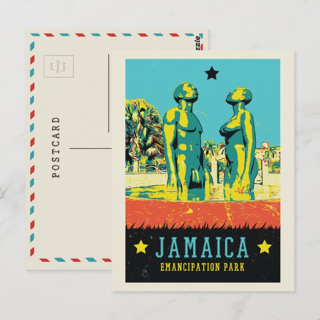 Jamaica, Emancipation Park, Caribbean Postcard (Front/Back)