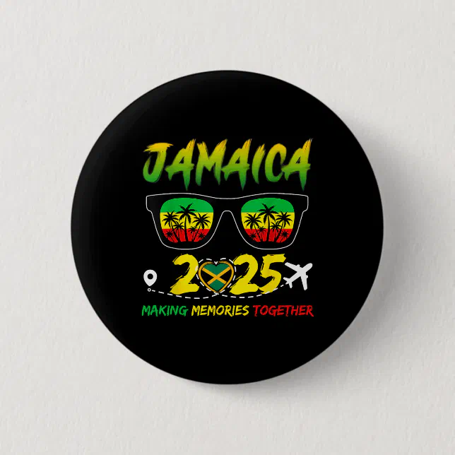 Jamaica Family Reunion 2025 Making Memories Vacati Button | Zazzle