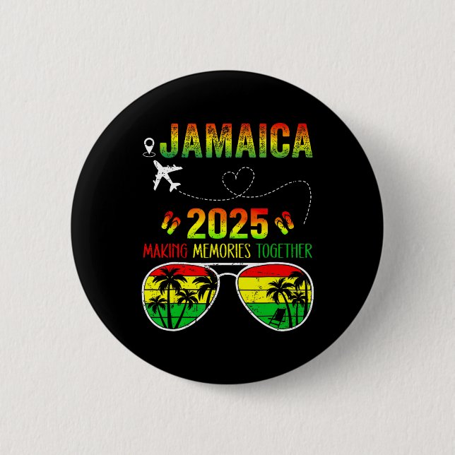 Jamaica Family Reunion 2025 Making Memories Vacati Button (Front)