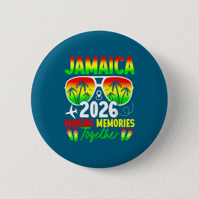 Jamaica Family Reunion 2026 Making Memories Vacati Button (Front)