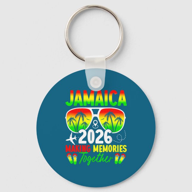 Jamaica Family Reunion 2026 Making Memories Vacati Keychain (Front)