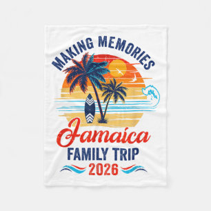 Jamaica Family Vacation Making Memories Fleece Blanket
